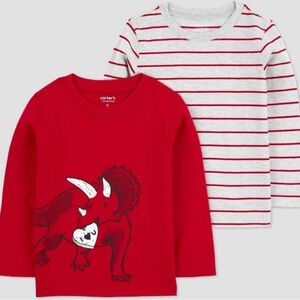 Carter's Red Valentine’s Dino long sleeve